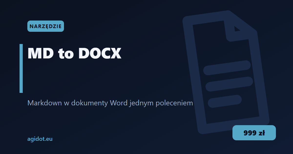 MD to DOCX — z notatek AI do dokumentów Word