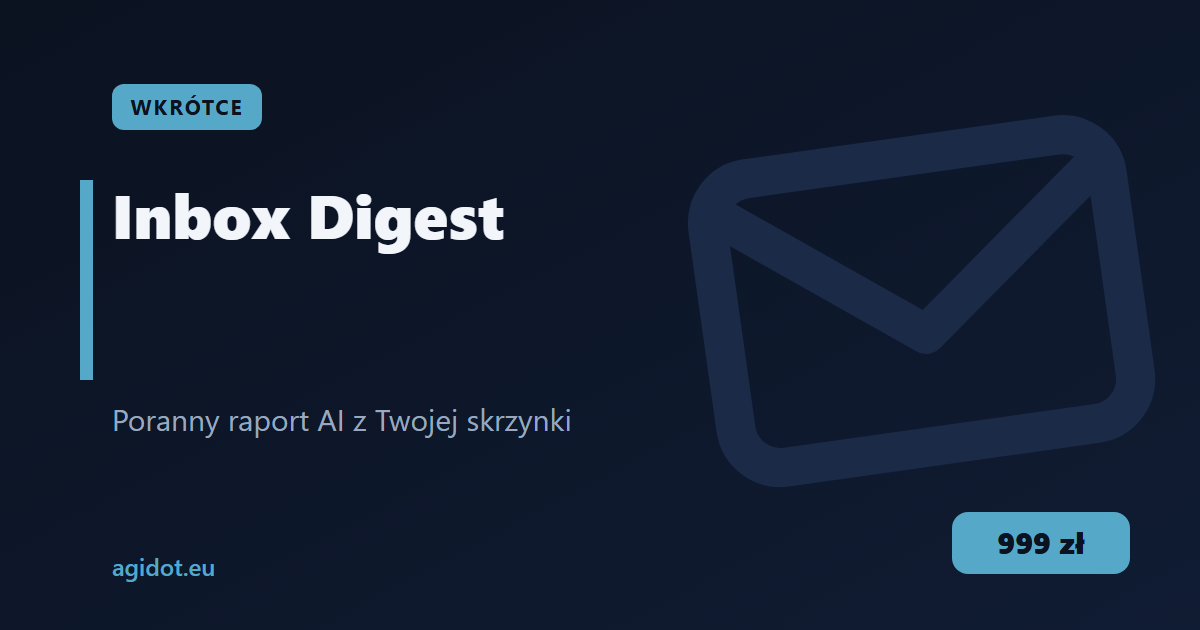 Inbox Digest — poranny raport AI z Twojej skrzynki